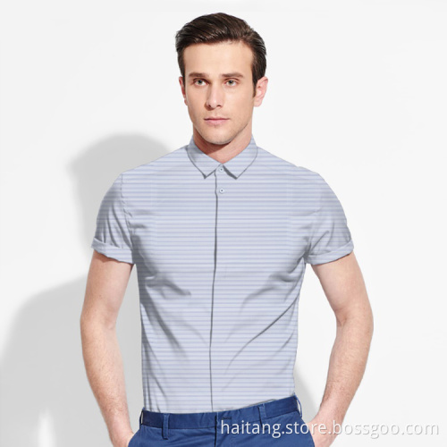 Strip Microfiber fabric Ventilate Moisture Shirt Fabric